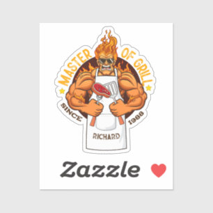 Adesivo Presente do Dia dos Pais Mestre da Churrasqueira C