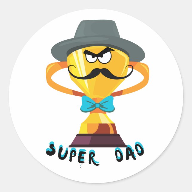 Adesivo Presente do Dia dos Pais Super Pai (Frente)