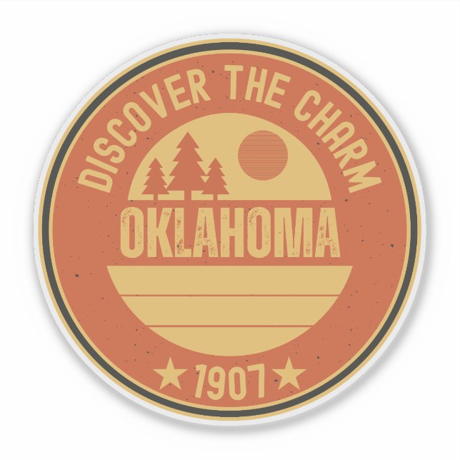 Adesivo Presente do Estado de Oklahoma Sooners - OK (Frente)
