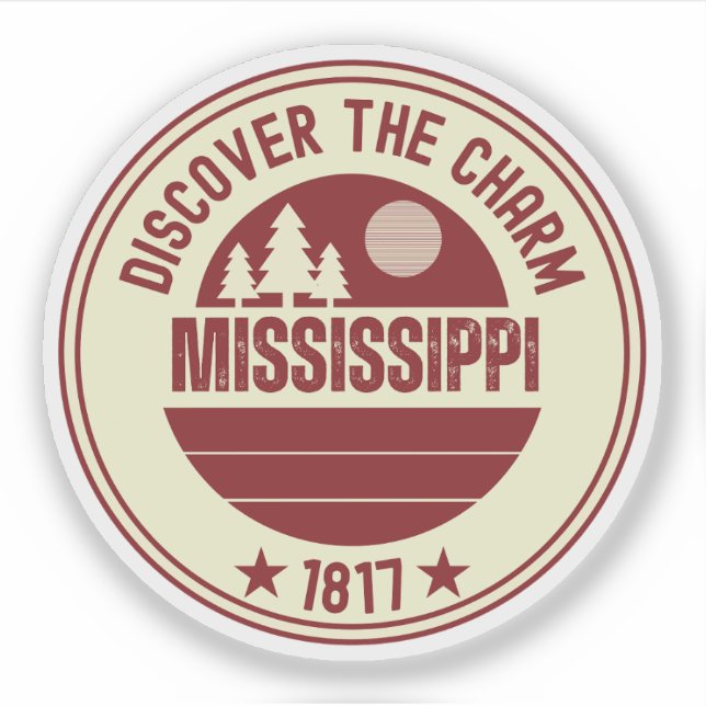 Adesivo Presente do Estado do Mississippi - Presente do Es (Frente)