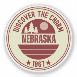 Adesivo Presente do Estado Nebraska Cornhusker