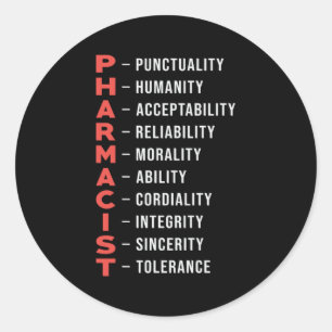 Adesivo Presente do Farmacêutico Técnico de Medicina da Fa