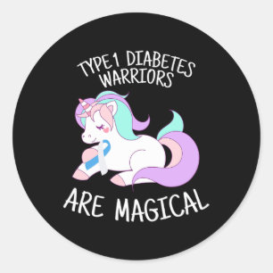 Adesivo Presente do Guerreiro da Diabetes Unicorn