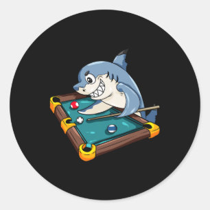 Adesivo Presente do jogador de Piscina de tubarão Billiard