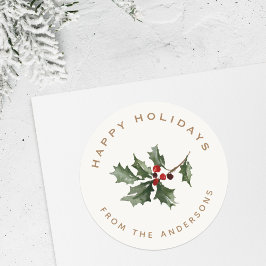 Adesivo Presente do Nome da Família Mistletodo Natal