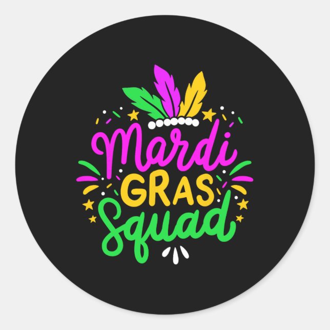 Adesivo Presente do Partido Esquadrão Mardi Gras (Frente)
