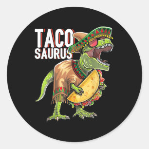 Adesivo Presente do Partido Taco Dinossauro Cinco de Mayo 