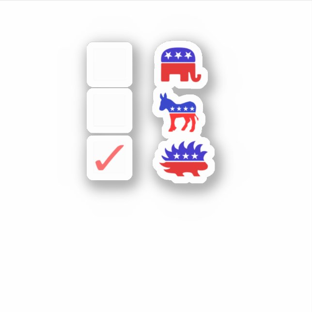 Adesivo Presente eleitoral libertário (Frente)