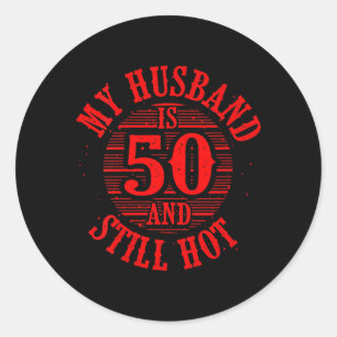 Adesivo Presente engraçado de 50 anos para o marido da mul