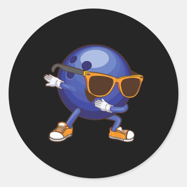 Adesivo Presente engraçado de bowling com dab para dançari (Frente)