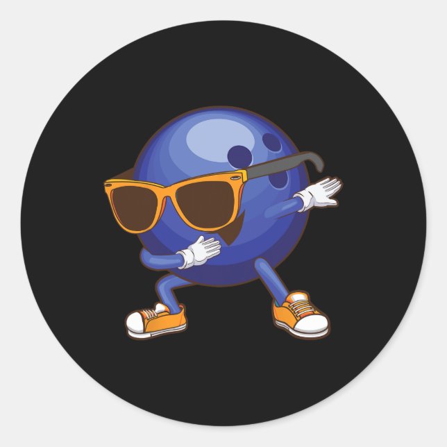 Adesivo Presente engraçado de bowling com dabbing para cri (Frente)