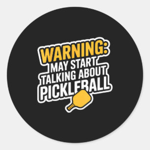 Adesivo Presente engraçado de esporte pickleball aposentad