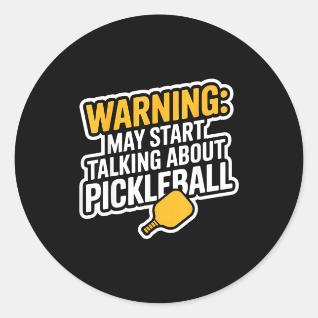 Adesivo Presente engraçado de esporte pickleball aposentad (Frente)