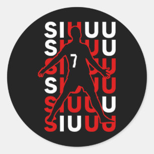 Adesivo Presente engraçado de futebol Siuuuu para fã de am