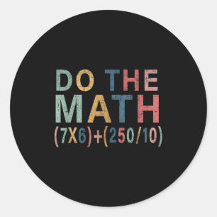 Adesivo Presente engraçado de meme de matemática para home
