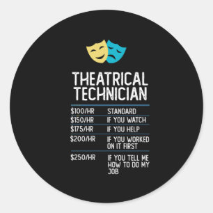 Adesivo presente engraçado de palco de teatro técnico