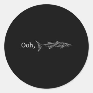 Adesivo Presente Engraçado de Pesca de Barracuda para Músi