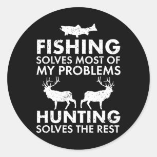 Adesivo Presente Engraçado de Pesca e Caça Humor de Natal 
