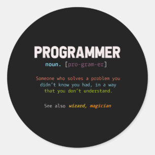 Adesivo Presente engraçado de programador geek nerd de com