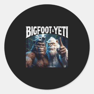 Adesivo Presente engraçado de selfie de Pé-grande e Yeti p