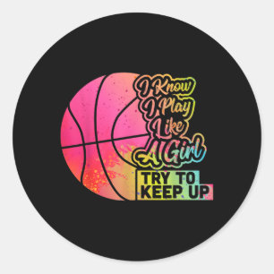 Adesivo Presente Engraçado para Mulheres de Basquete Time 