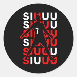 Adesivo Presente engraçado Siuuuu para amantes de futebol