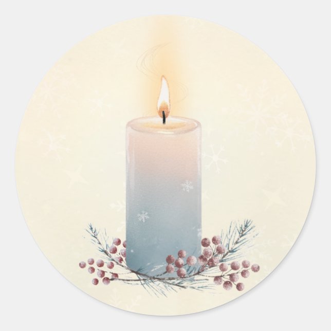 Adesivo Presente Envelope Simpatia Natal Luz de Vela (Frente)