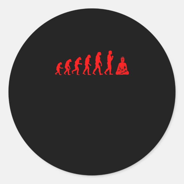 Adesivo Presente espiritual de Desenvolvimento Budista Bud (Frente)