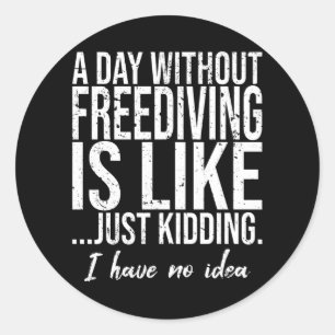 Adesivo Presente esportivo engraçado de mergulho livre