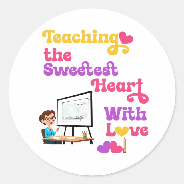 Adesivo Presente fantástico para professores no Dia de os  (Frente)