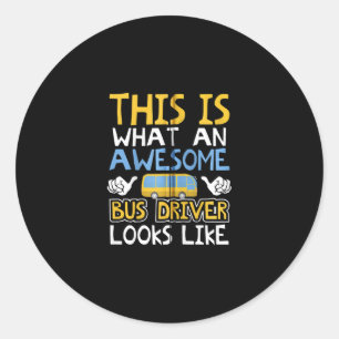 Adesivo Presente gráfico do driver do ônibus escolar, De