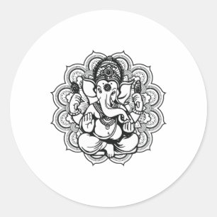 Adesivo Presente Mandala Hindu Ganesha Deus Hinduísmo Yoga