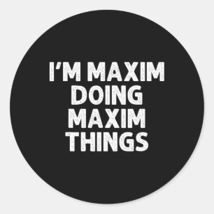 Adesivo Presente Maxim Fazendo Coisas Engraçadas Nome Pers