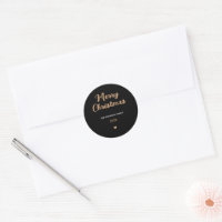 Presente moderno de Natal Preto e Dourado