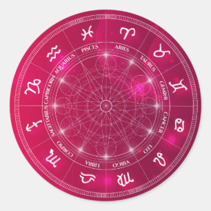 Adesivo Presente moderno do zodíaco da roda da astrologia