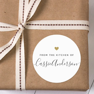 Adesivo Presente moderno Dourado de Baking Personalizado