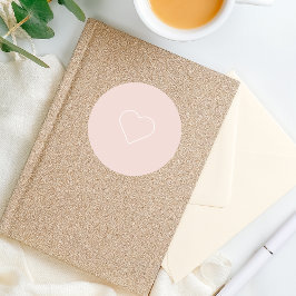 Adesivo Presente Moderno, Rosa e Coração Minimalista, Boni