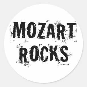 Adesivo Presente musical engraçado Mozart Rocks