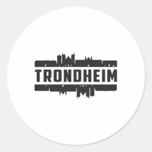 Adesivo Presente na cidade de Trondheim, Noruega, Skyline