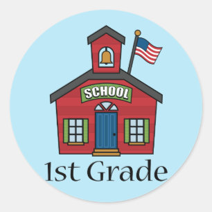 Adesivo Presente na primeira escola divertida