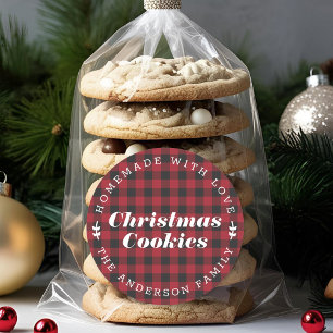 Adesivo Presente Natal Red Buffalo Check Homemade Baking