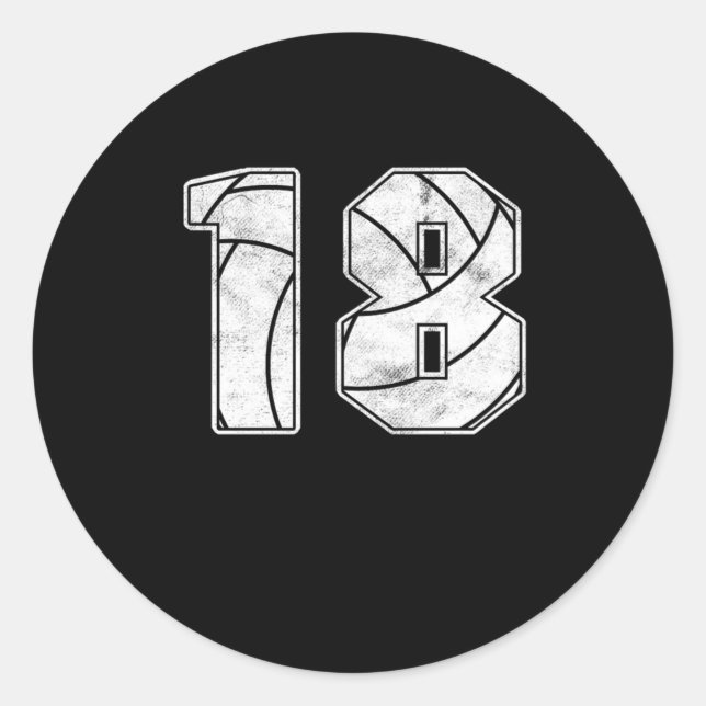 Adesivo Presente no 18° aniversário da Celebração de Volei (Frente)