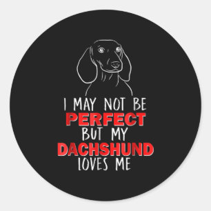 Adesivo Presente no cão Meu Dachshund Me Ama