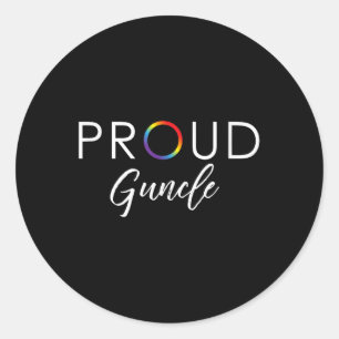 Adesivo Presente Orgulhoso Tio Guncle Mês do Orgulho Lgbtq