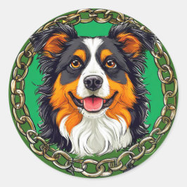 Adesivo Presente para amante de cães border collie, Animal