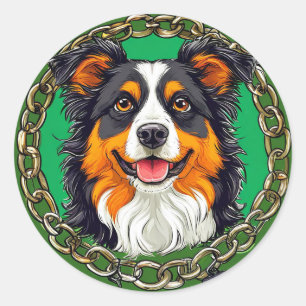 Adesivo Presente para amante de cães border collie, Animal