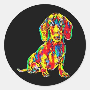 Adesivo Presente para cães  Cheio Dachshund Bonito
