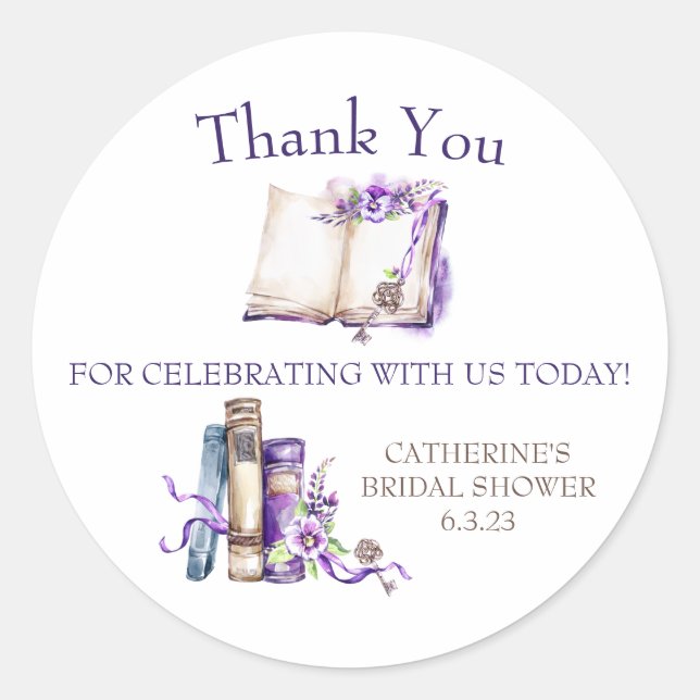 Adesivo Presente para chuveiro Lilac Um novo capítulo come (Frente)