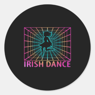 Adesivo Presente para Dançarino(a) de Dança Irlandesa Retr