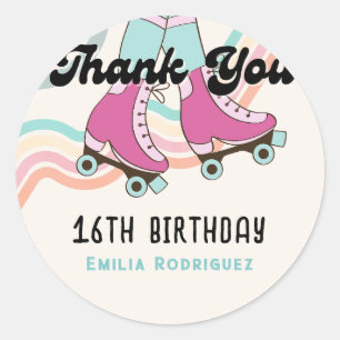 Adesivo Presente para Favoritos para festas de patinação d